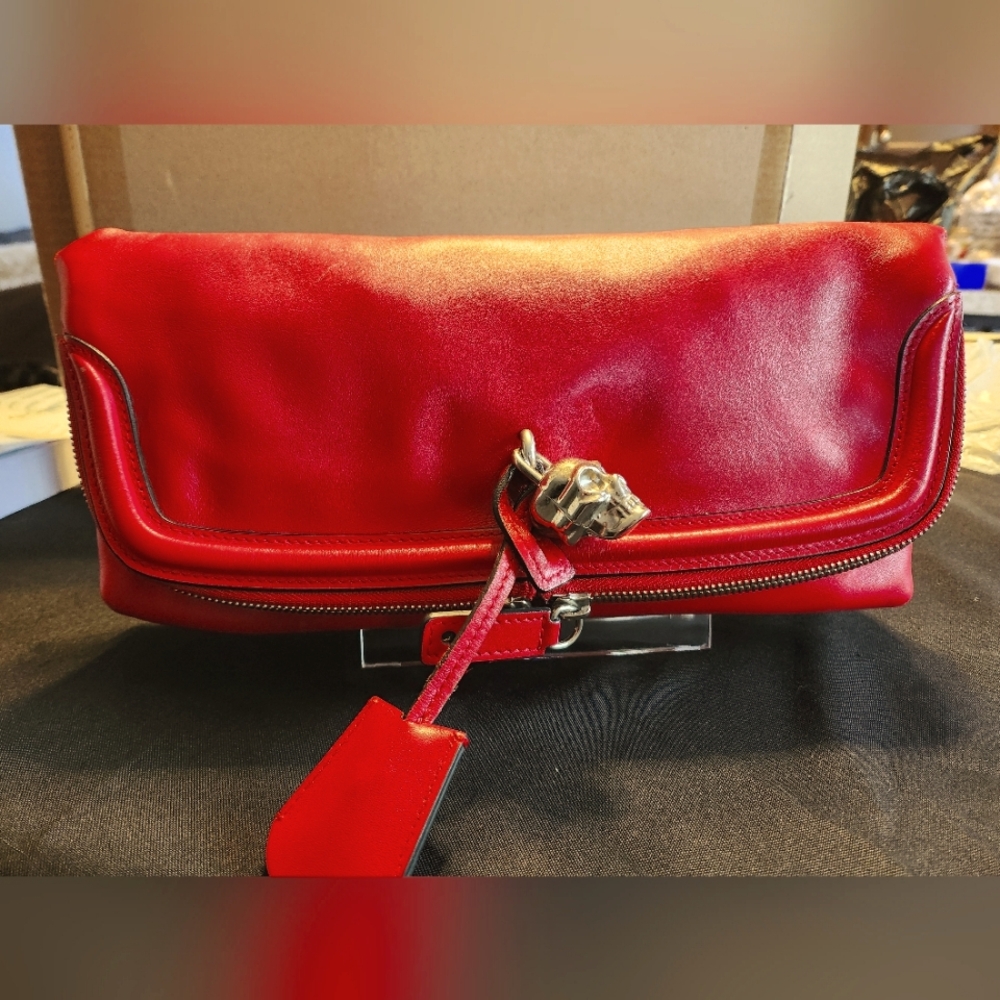 Authentic Alexander McQueen foldover clutch
